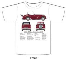Triumph Roadster 2000 1946-49 T-shirt Front